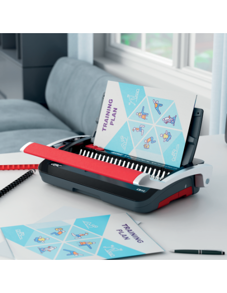 ENCUADERNADORA CANUTILLO CB15 COLOR NEGRO / PLATEADO GBC 4410061