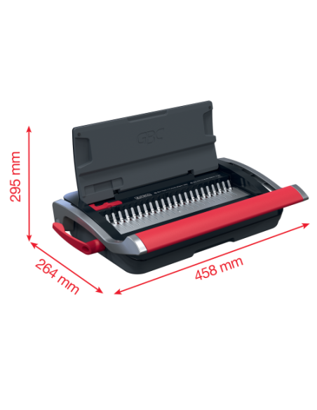 ENCUADERNADORA CANUTILLO CB15 COLOR NEGRO / PLATEADO GBC 4410061