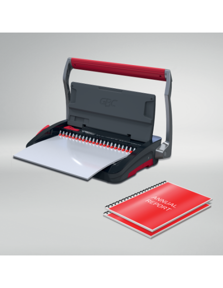 ENCUADERNADORA CANUTILLO CB15 COLOR NEGRO / PLATEADO GBC 4410061