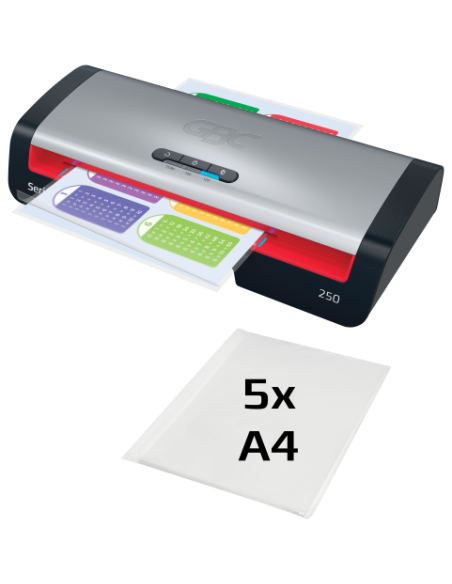 PLASTIFICADORA MODELO 250 DIN A4 COLOR PLATA GBC 4410070EU