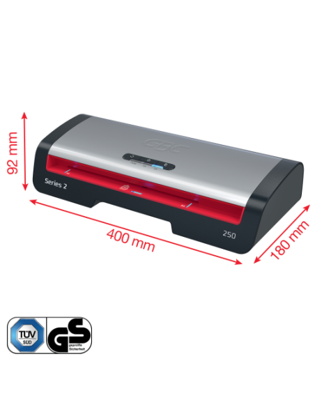 PLASTIFICADORA MODELO 250 DIN A4 COLOR PLATA GBC 4410070EU