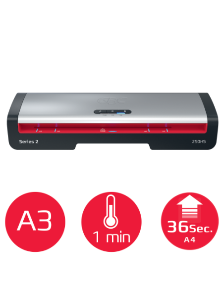 PLASTIFICADORA MODELO 250HS DIN A3 COLOR PLATA GBC 4410071EU