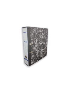 ARCHIVADOR JASPEADO A-Z FOLIO CON RADO NEGRO ANCOR 002089