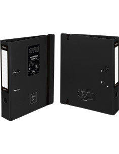 ARCHIVADOR A4 65MM EN POLYFOAM UNEQUAL MINIMAL NEGRO...