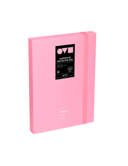 CAJA DE PROYECTOS 3CM EN POLYFOAM UNEQUAL MINIMAL ROSA GRAFOPLAS 91271053