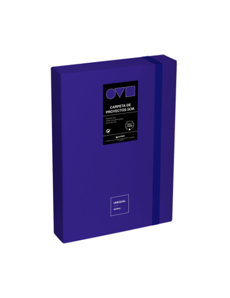 CAJA DE PROYECTOS 5CM EN POLYFOAM UNEQUAL MINIMAL AZUL GRAFOPLAS 91271230