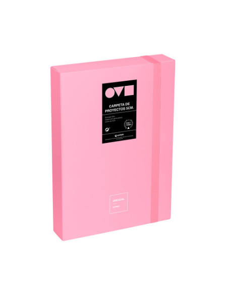 CAJA DE PROYECTOS 5CM EN POLYFOAM UNEQUAL MINIMAL ROSA GRAFOPLAS 91271253