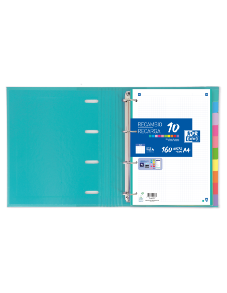 SEPARADORES CARTULINA STRONGLINE A4 10 POSICIONES - 10 COLORES OXFORD 400149957