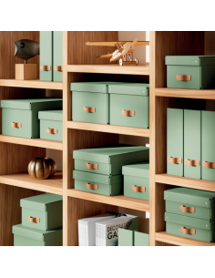 PACK 2 CAJAS DE ALMACENAMIENTO CARTÓN PEQUEÑA COLOR VERDE... 2