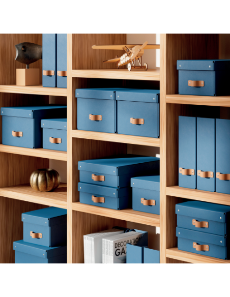 PACK 2 CAJAS DE ALMACENAMIENTO CARTÓN PEQUEÑA COLOR AZUL LEITZ 61470068