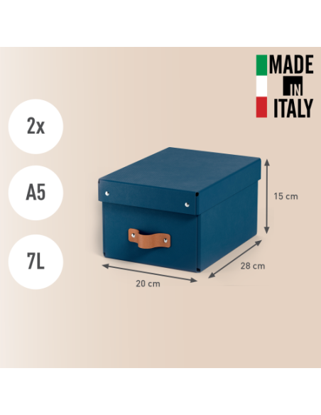 PACK 2 CAJAS DE ALMACENAMIENTO CARTÓN PEQUEÑA COLOR AZUL LEITZ 61470068