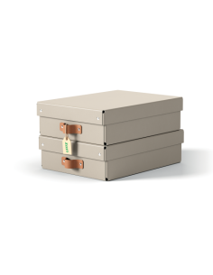 PACK 2 CAJAS DE ALMACENAMIENTO CARTÓN MEDIANA BAJA COLOR...