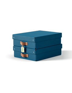 PACK 2 CAJAS DE ALMACENAMIENTO CARTÓN MEDIANA BAJA COLOR...