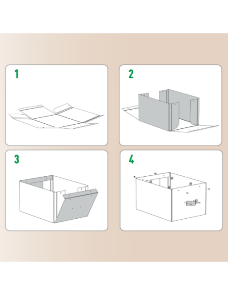 PACK 2 CAJAS DE ALMACENAMIENTO CARTÓN MEDIANA BAJA COLOR AZUL LEITZ 61480068