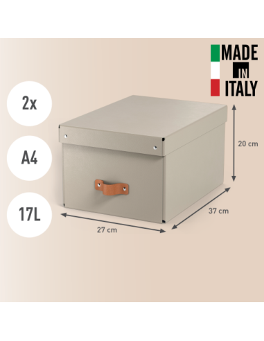 PACK 2 CAJAS DE ALMACENAMIENTO CARTÓN MEDIANA...