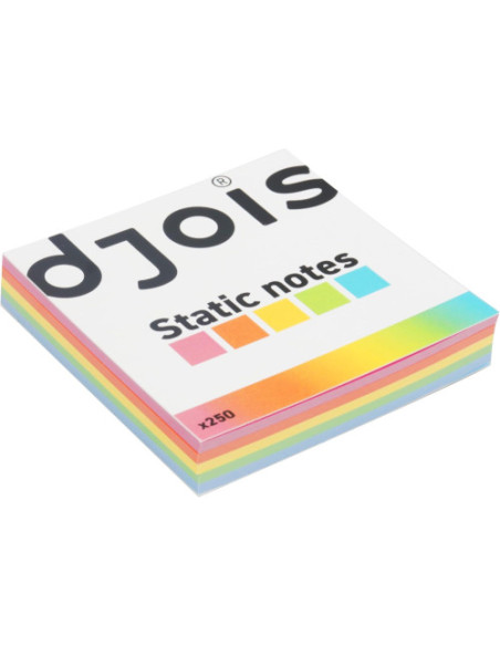 BLOC 250 NOTAS ELECTROSTÁTICAS (S) 75X75MM. 5 COLORES SURTIDOS TARIFOLD 200610