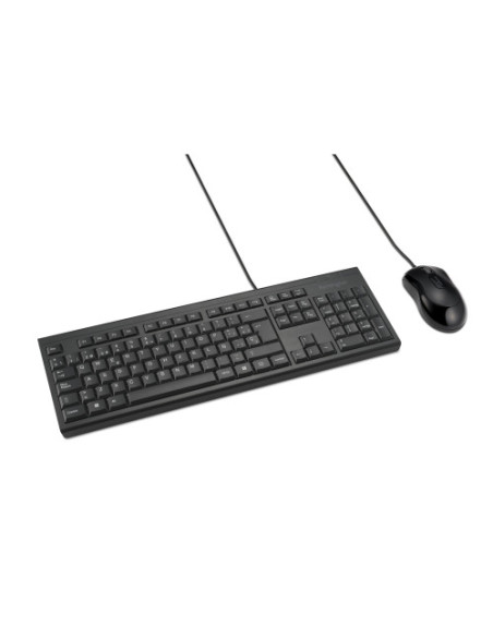 CONJUNTO DE RATÓN Y TECLADO MODELO KM100 EQ CON CABLE COLOR NEGRO KENSINGTON K75452ES