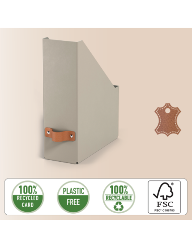 PACK 2 REVISTEROS DE CARTÓN COLOR BEIGE LEITZ...