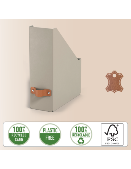 PACK 2 REVISTEROS DE CARTÓN COLOR BEIGE LEITZ 24710012