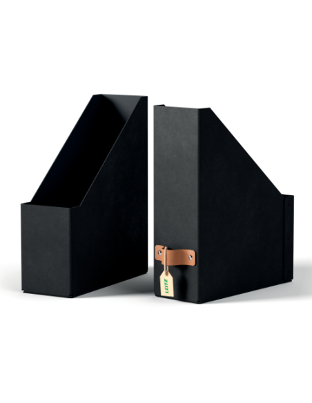 PACK 2 REVISTEROS DE CARTÓN COLOR NEGRO LEITZ 24710095