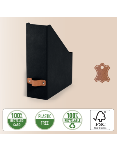 PACK 2 REVISTEROS DE CARTÓN COLOR NEGRO LEITZ...