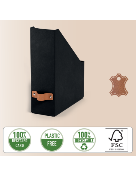 PACK 2 REVISTEROS DE CARTÓN COLOR NEGRO LEITZ 24710095