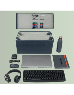 BOLSA DE TRABAJO PARA HOT DESKING DE TELA CON TAPA, COLOR... 2