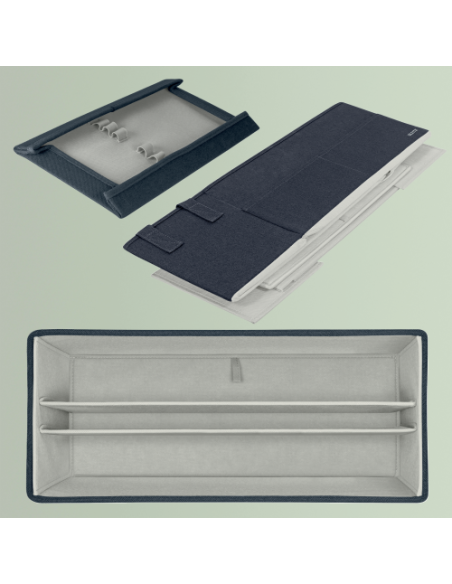 BOLSA DE TRABAJO PARA HOT DESKING DE TELA CON TAPA, COLOR GRIS LEITZ 67230089