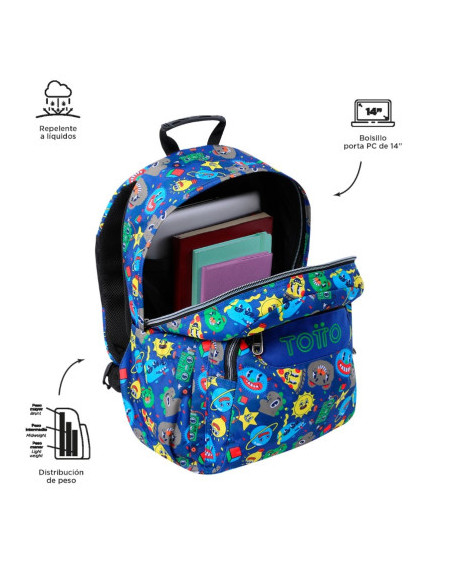 MOCHILA ACUARELES TELLO (33 X 44 X 14) - 20L TOTTO MA04ECO021-2416N-8JZ