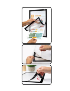 MARCO MAGNÉTICO ADHESIVO A4 NEGRO FAIBO 40102 2