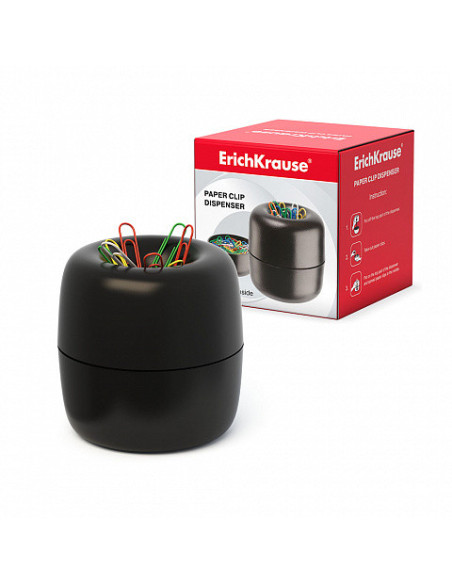DISPENSADOR PARA LOS CLIPS CON 30 CLIPS DE COLORES ERICH KRAUSE 605