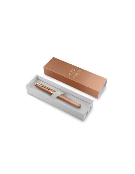 BOLIGRAFO ROLLER ACABADO NARANJA PUNTA FINA + ESTUCHE REGALO PARKER 2203901