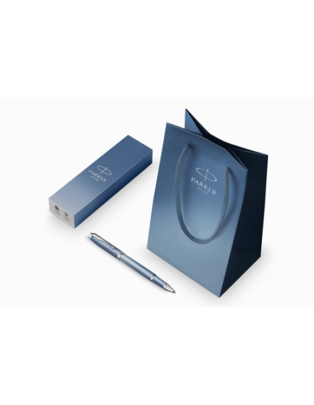 BOLIGRAFO ROLLER ACABADO AZUL PUNTA FINA + ESTUCHE REGALO PARKER 2203905