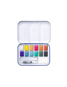 ESTUCHE METALICO ACUARELAS 12 COLORES METALIZADOS...