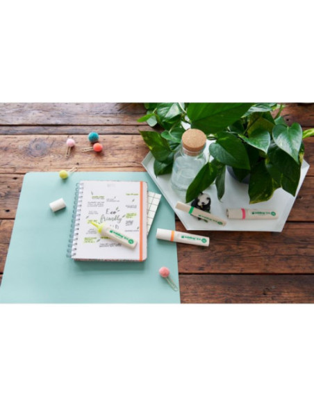 MARCADOR FLUORESCENTE ECOLINE 24 COLOR AMARILLO EDDING 24-005