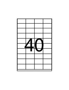 CAJA 100 HOJAS ETIQUETAS ADHESIVAS ILC BLANCA 52,5X29,7...