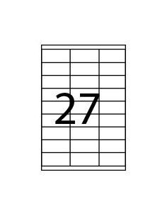 CAJA 100 HOJAS ETIQUETAS ADHESIVAS ILC BLANCA 70X30...