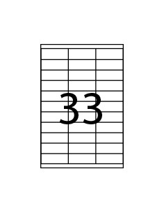 CAJA 100 HOJAS ETIQUETAS ADHESIVAS ILC BLANCA 70X25,4... 2