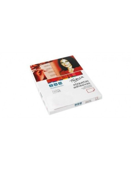 CAJA 100 HOJAS ETIQUETAS ADHESIVAS ILC BLANCA 105X74,1 FABRISA 15319