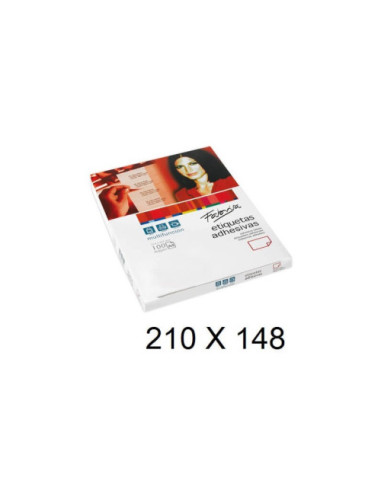 CAJA 100 HOJAS ETIQUETAS ADHESIVAS ILC BLANCA...