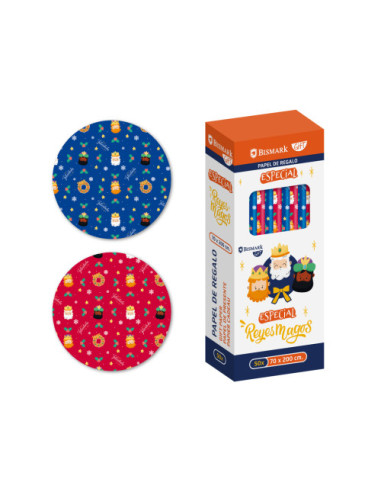 PAPEL DE REGALO REYES MAGOS 70X200 BISMARK 331826