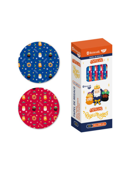 PAPEL DE REGALO REYES MAGOS 70X200 BISMARK 331826