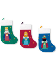 PACK 3 CALCETINES DECORATIVOS REYES MAGOS (VERDE/ROJO Y... 2