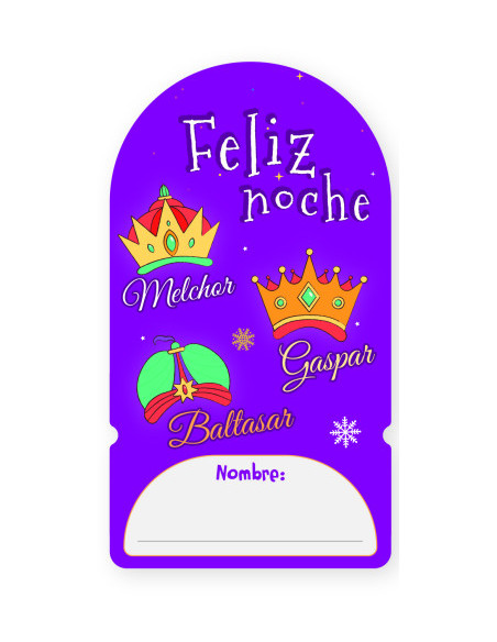 PACK 6 ETIQUETAS ADHESIVAS REYES MAGOS (6X16,5 CM) BISMARK 333589