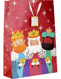 BOLSA JUMBO REYES MAGOS (40X70X18 CM) COLORES SURTIDOS...