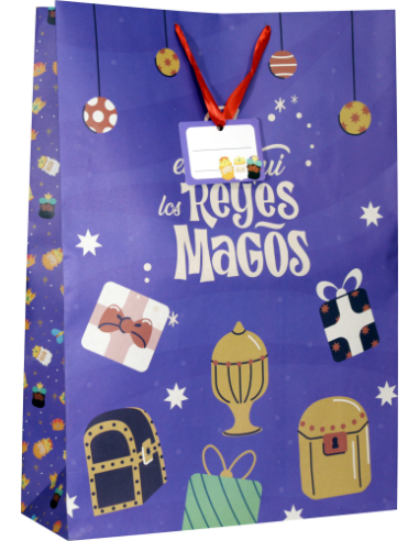 BOLSA JUMBO REYES MAGOS (40X70X18 CM) COLORES...