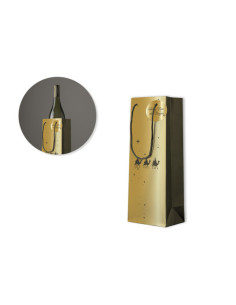 BOLSA BOTELLA DORADA REYES MAGOS (12X33,7X10 CM) BISMARK...