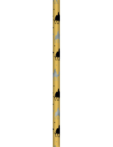 PAPEL DE REGALO ORO / PLATA METALIZADO REYES...