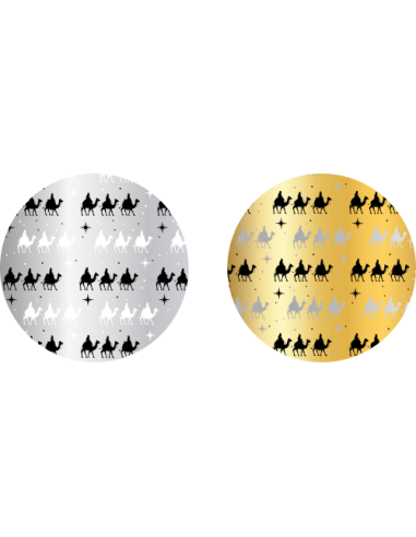 PAPEL DE REGALO ORO / PLATA METALIZADO REYES...