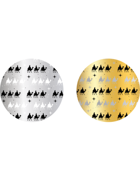 PAPEL DE REGALO ORO / PLATA METALIZADO REYES MAGOS 70X500 CM BSIMARK 333716